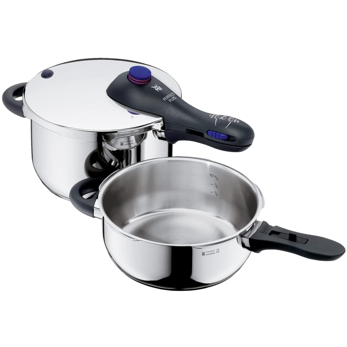 WMF Perfect Plus Set de ollas a presión 2 piezas (4.5 L y 3 L) 0793929990