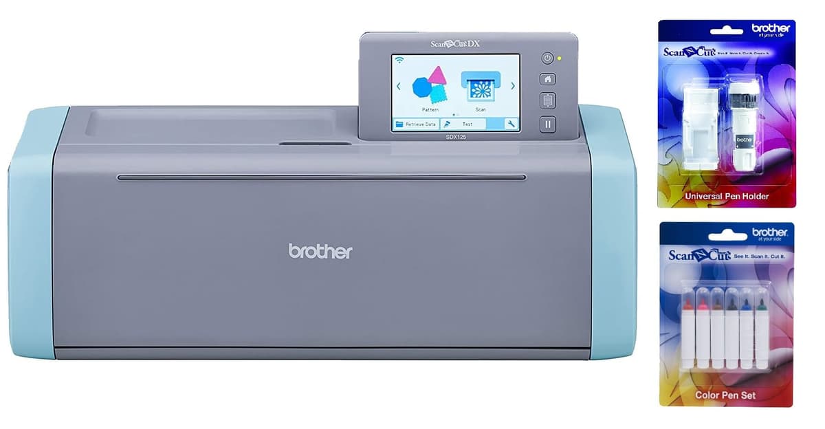 Brother ScanNCut SDX125E - Máquina de corte electrónica con escáner y set de plumones BND04196
