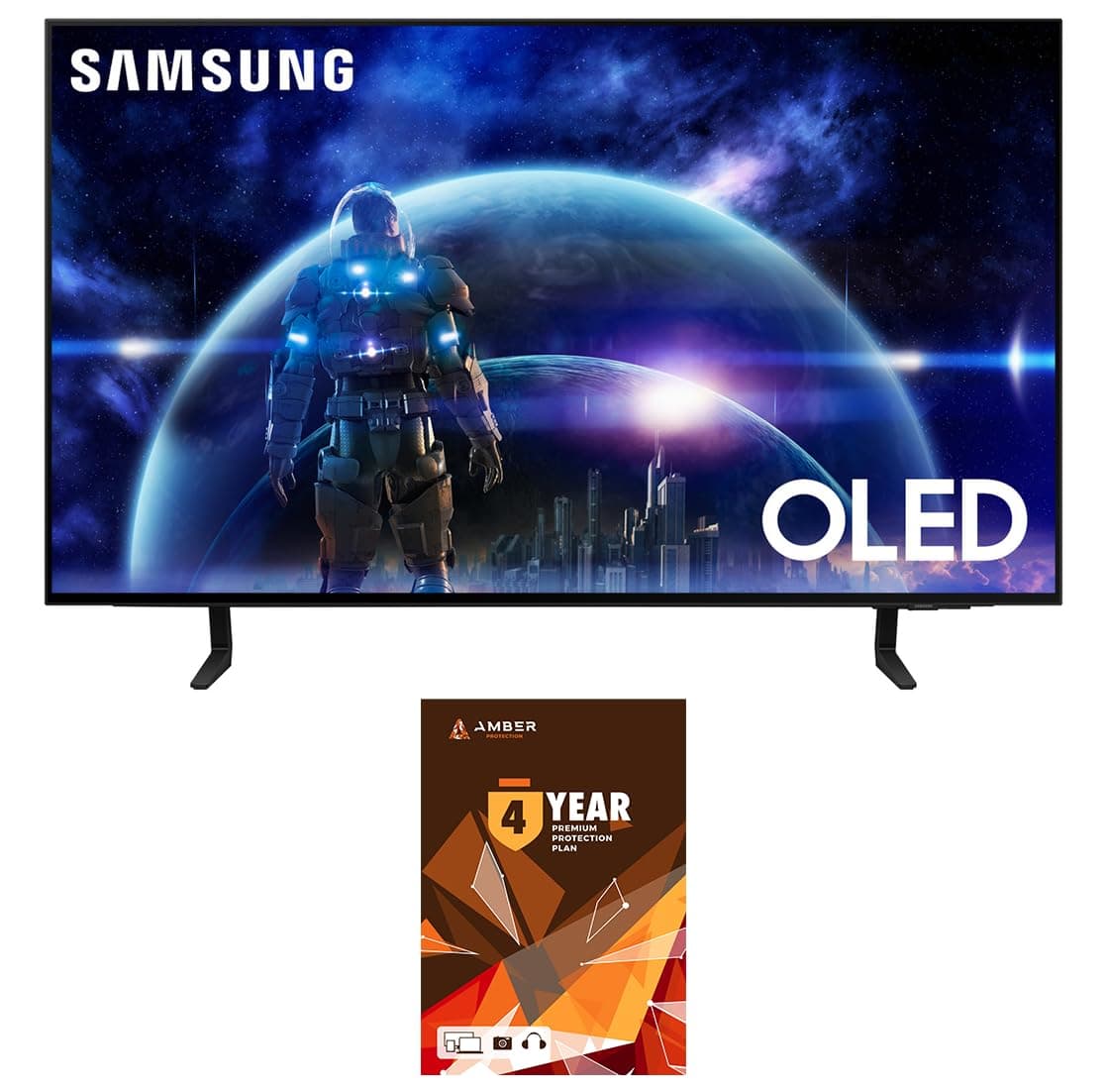 Samsung QN42S90DAEXZA - 42" 4K OLED Smart TV con Dolby Atmos y plan de protección 4 años (2024) BNDL_QN42S90DA-WRTY4-WALTS-SC