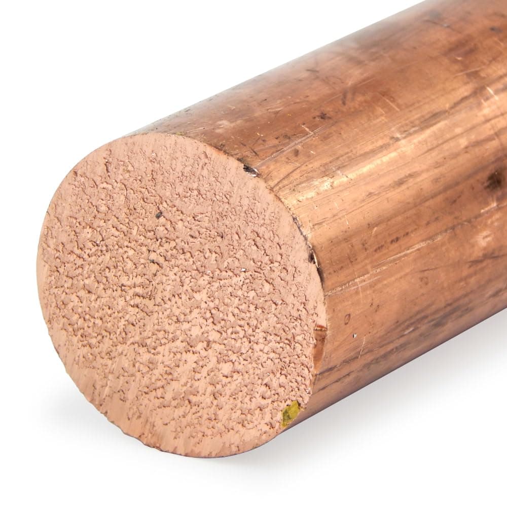 Online Metals Barra redonda cobre 110 sin pulir H04 ASTM B187 1.625" x 36" 1627