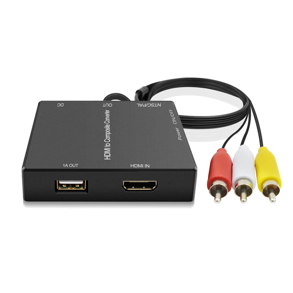 Dingsun HDMI a RCA 55Pack: Convertidor HDMI a AV compuesto, soporte hasta 1080p, USB power HDMI to RCA