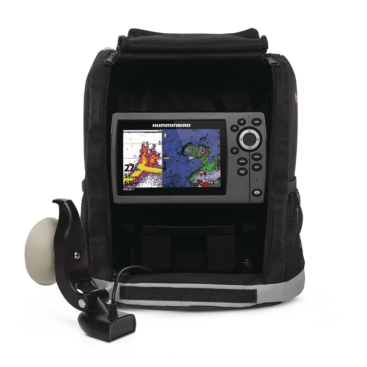 Humminbird Helix 5 G3 Localizador de Peces con GPS y Transductor, Sonar Chirp de Doble Espectro y Funda Portátil 411680-1