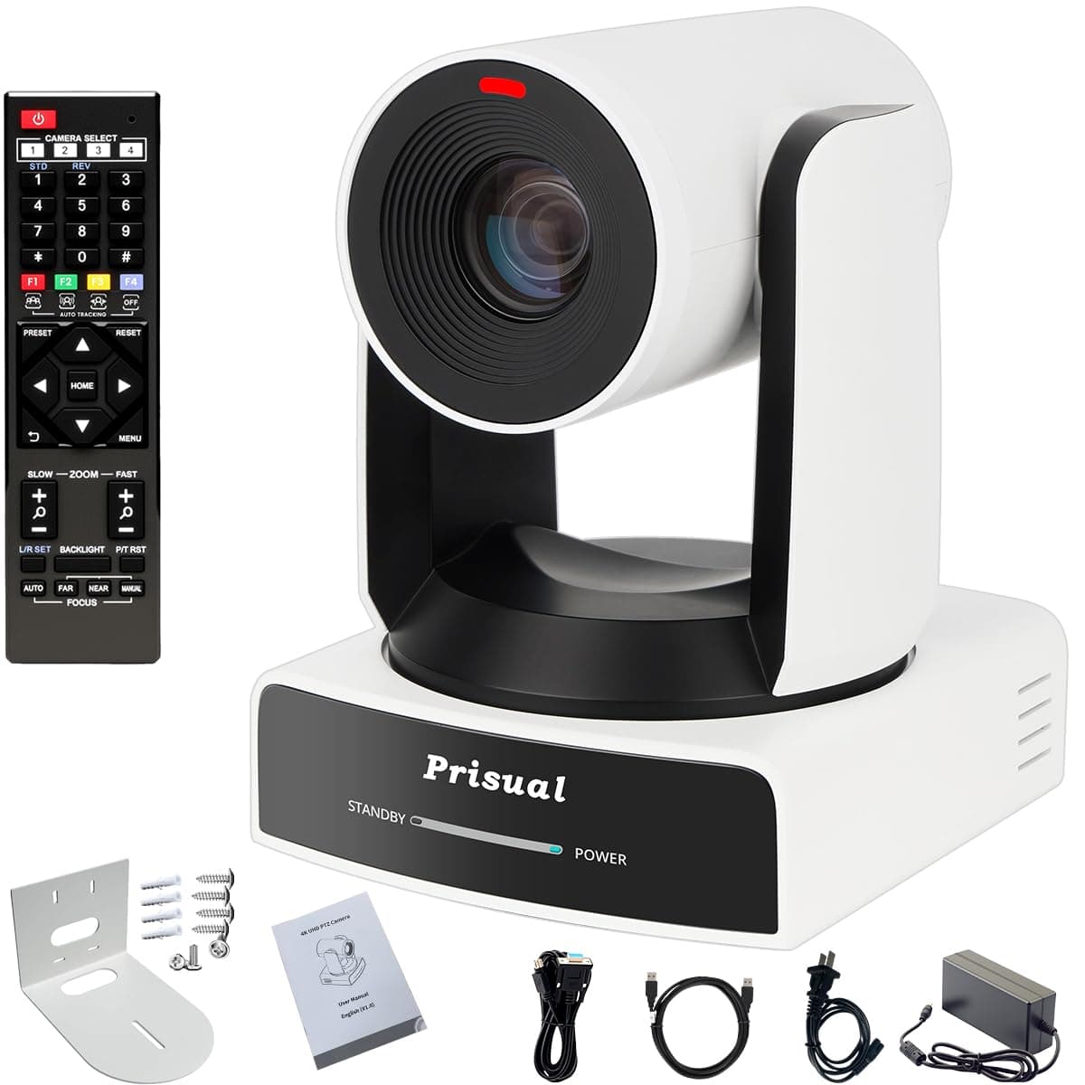 Prisual Ultra 4K PRO NDI PTZ Camera Gen 5 (TEM-4K30N PRO) - 30x Zoom, NDI HX3, 4K60, AI Tracking