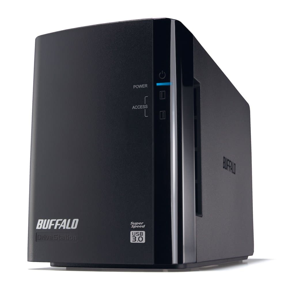 Anillo espejo Buffalo USB3.0 0 con 2 discos duros externos HD - serie wlu3/R1, negro HD-WL6TU3/R1J