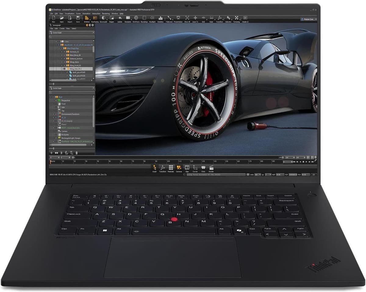 Lenovo ThinkPad P1 Gen 7 16" Workstation, Intel Ultra 9 185H, NVIDIA RTX 3000 Ada, 64GB, 2TB, 4K OLED Touch, Windows 11 Pro 21KV001DUS