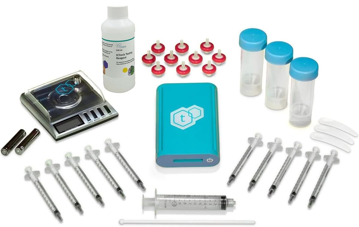 tCheck 3 Probador de Potencia con Kit de Expansión para Flores - Espectrómetro UV, Azul