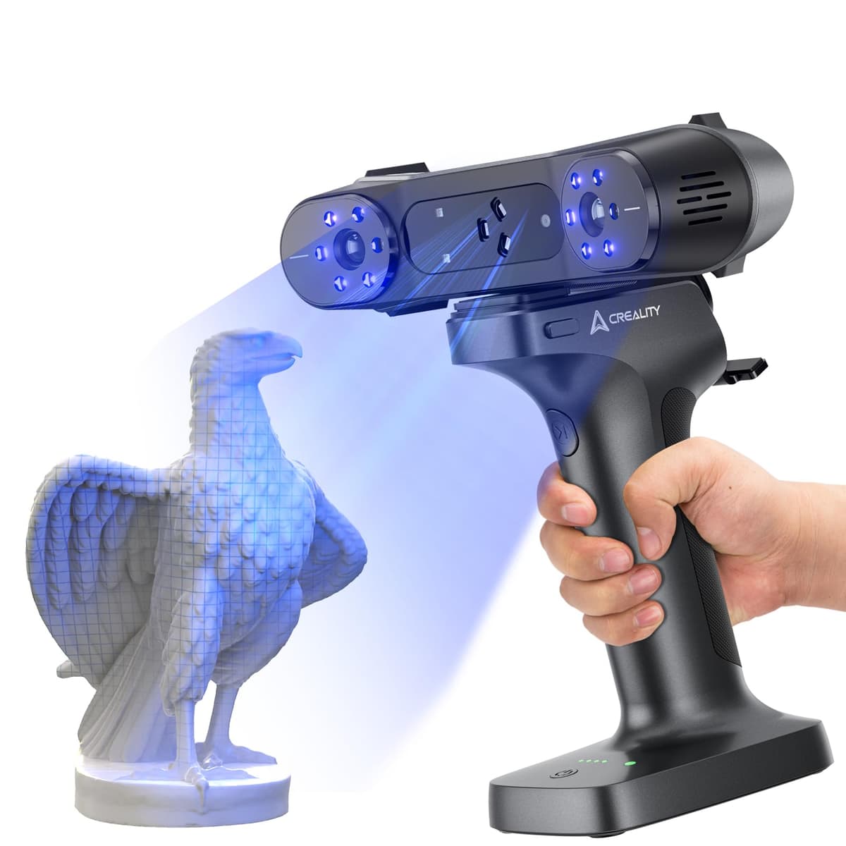 Creality RaptorX 3D Scanner, escáner híbrido inalámbrico Blue Laser & NIR, precisión metrológica 0.02mm