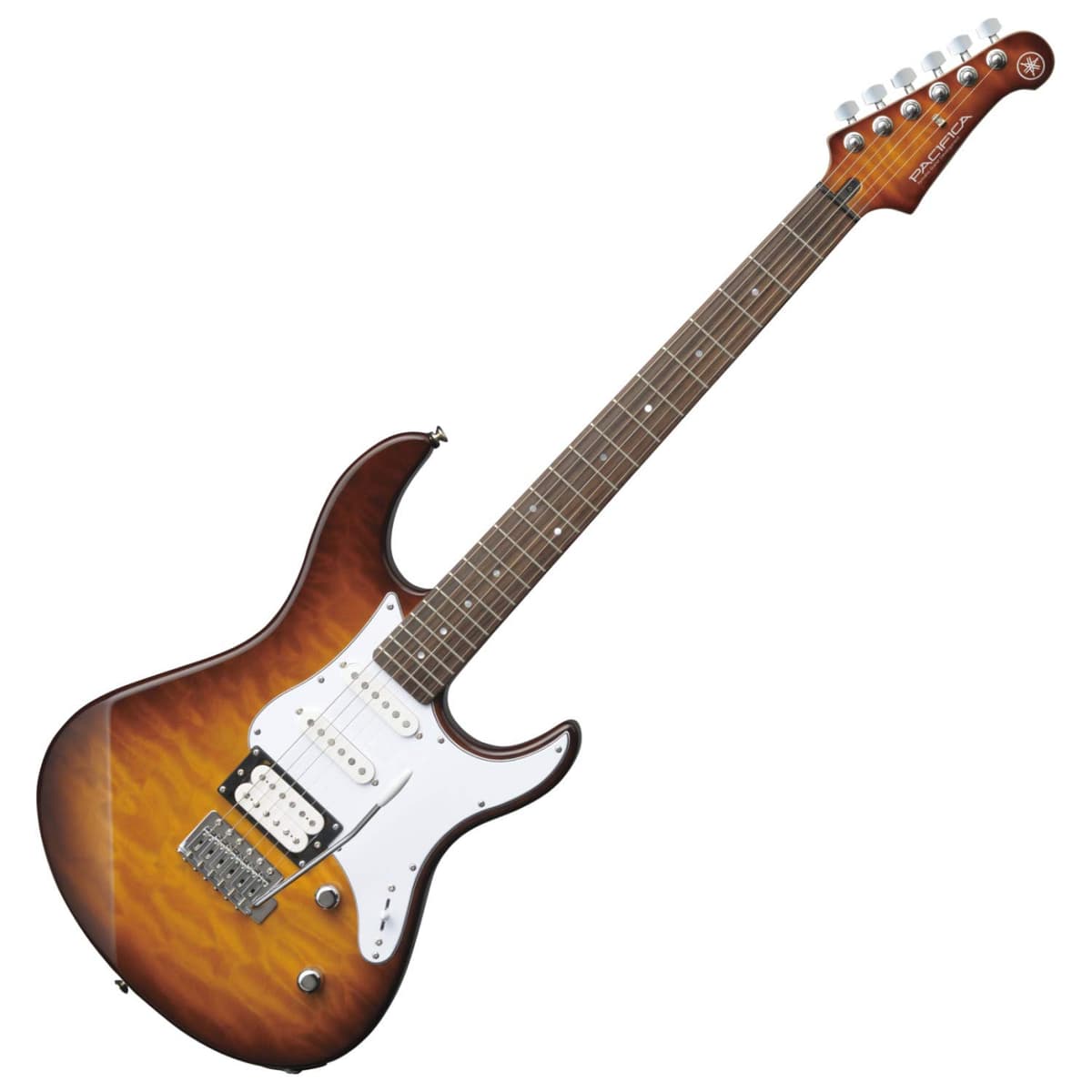 Yamaha PAC212VQM TBS Guitarra eléctrica Pacifica con tapa de arce flameado Tobacco Sunburst