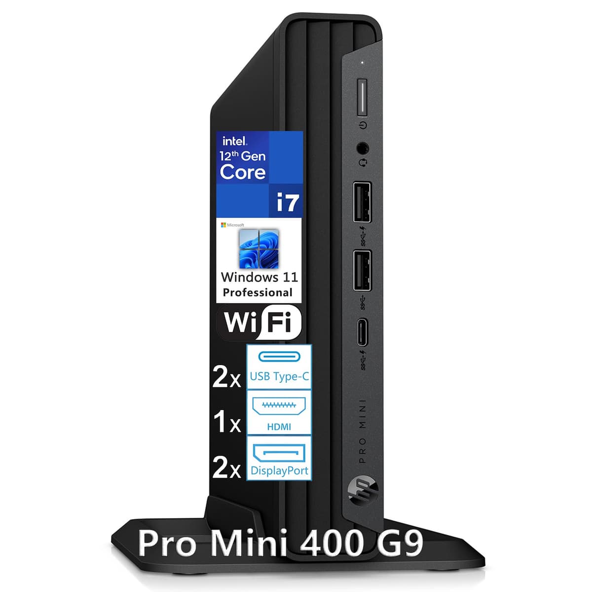 HP Pro Mini 400 G9 MFF Mini PC con Intel i7-12700T, 32GB RAM y 1TB SSD