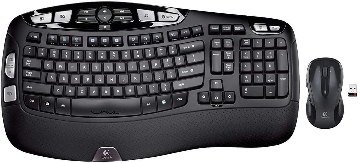 Combo Logitech MK550 Wireless Wave K350 Teclado y MK510 Mouse Láser - Incluye Teclado y Mouse, Larga Duración de Batería, Diseño Ergonómico Wave y Mouse Inalámbrico 9800000122b