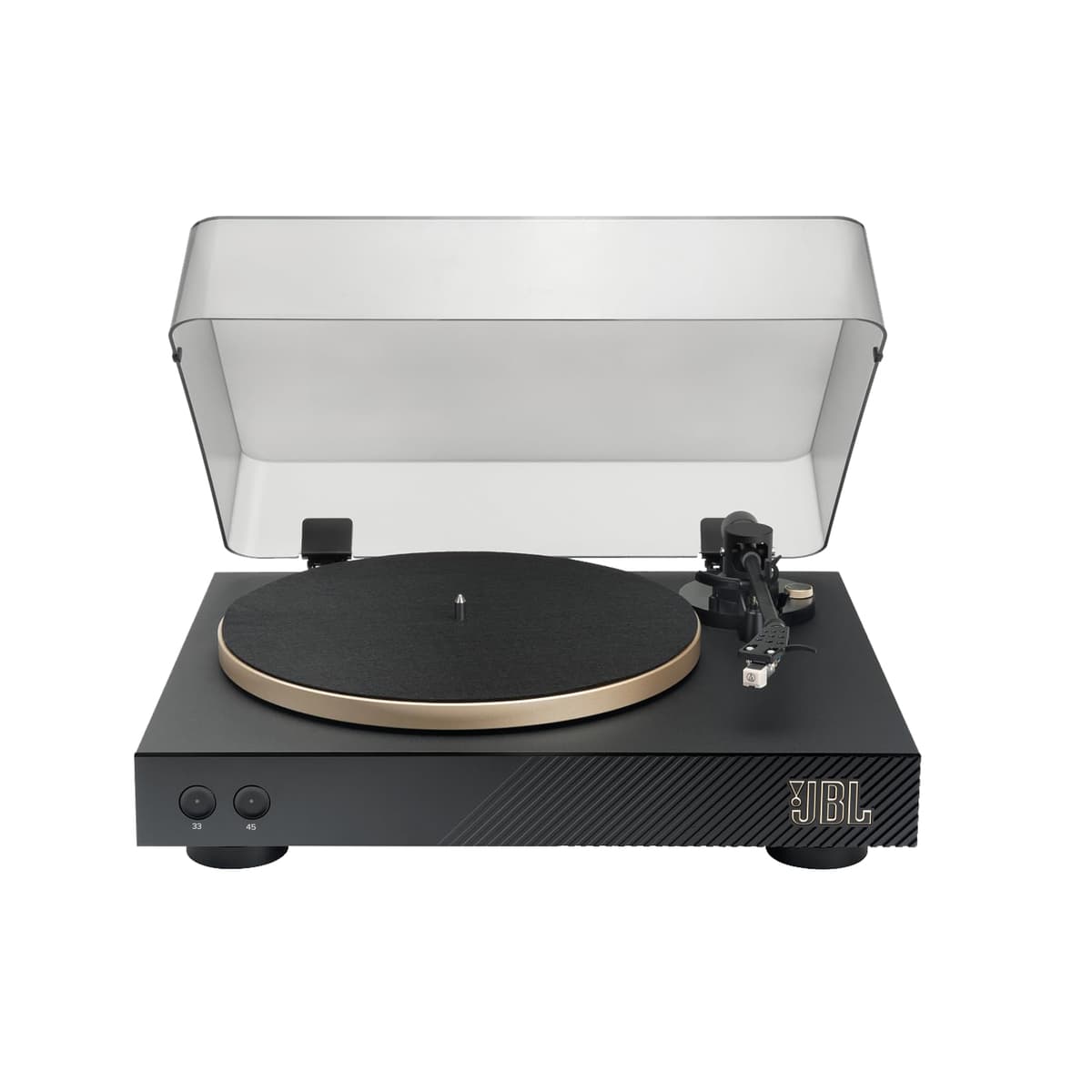 JBL Spinner BT Giradiscos Bluetooth con AptX-HD, Plato de Aluminio y Cabezal Removible (Gold) JBLSPINNERBTGLDAM
