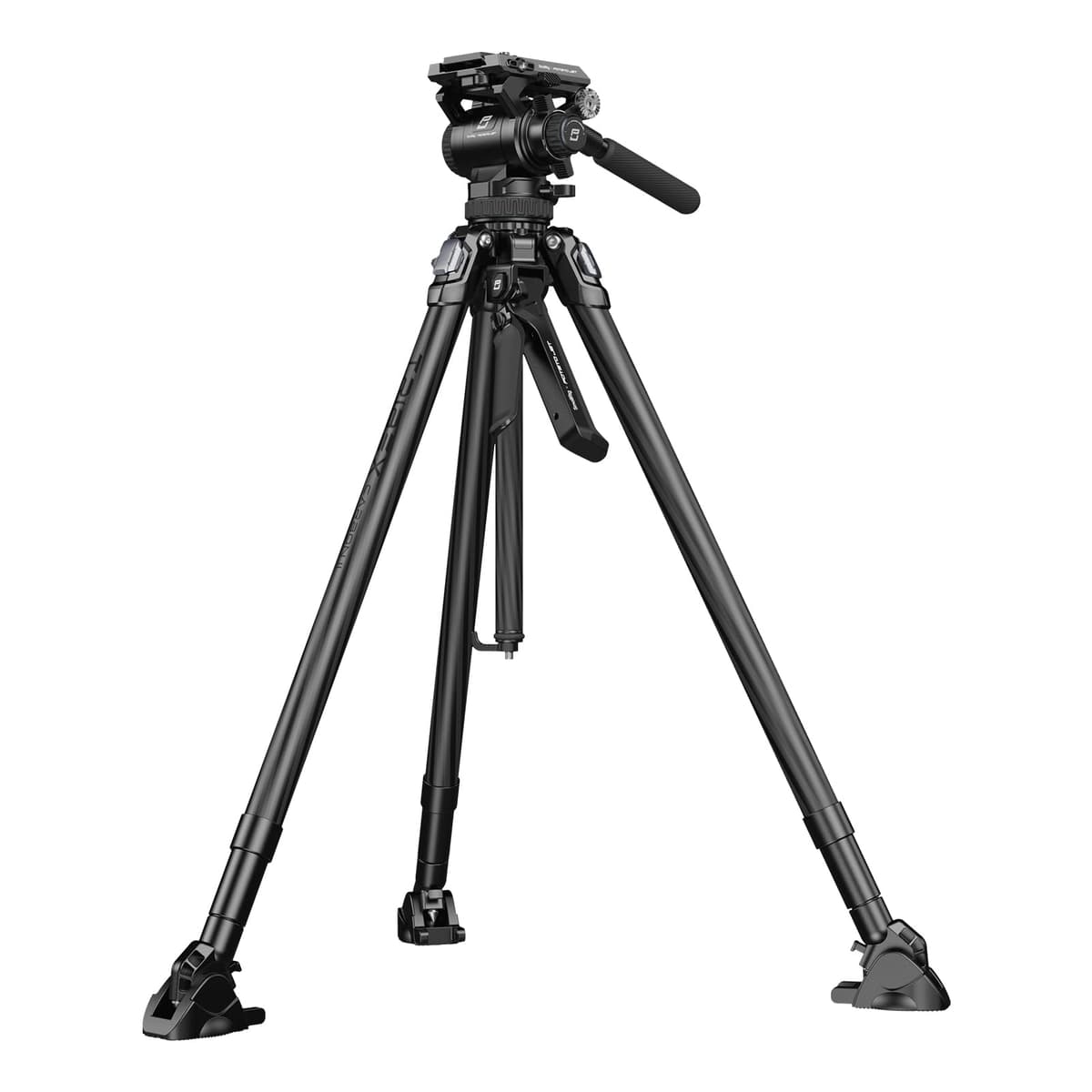 SmallRig x Potato Jet Tribex Carbon II Trípode Hidráulico de Fibra de Carbono con Cabezal Fluido de 4 Pasos - 5755 4259-US-FBA-CF
