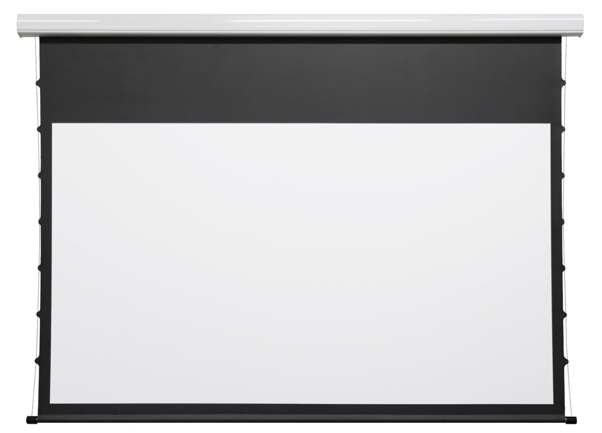 Silver Ticket Products Tensioned Motorized Electric Drop Down 133" 16:9 Matte White Projection Screen P169133