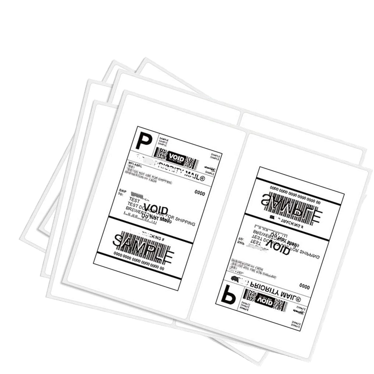 BESTEASY Etiquetas media hoja esquinas redondeadas 8.27" x 5.32" - 8000 hojas (16000 etiquetas) SL-2up-8000