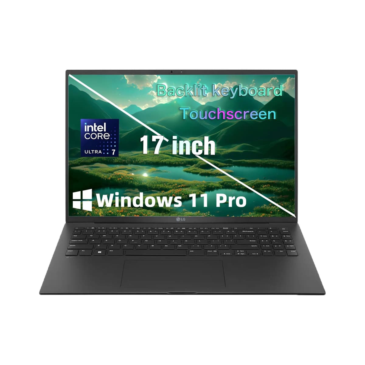 LG Gram 17 con pantalla táctil, PC Copilot+ Intel Ultra 7 Series 2 258V (hasta 4.8 GHz), 17.3'' WQXGA táctil, gráficos Intel Arc, Wi-Fi 7, Windows 11 Pro (32 GB DDR5X | 2 TB SSD)