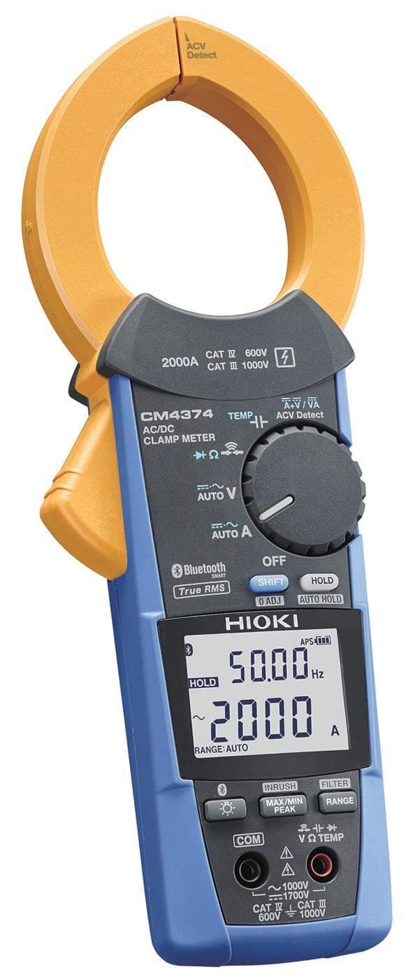Hioki CM4374 Pinza True-RMS 2000A, 1000VAC/1500VDC con Bluetooth