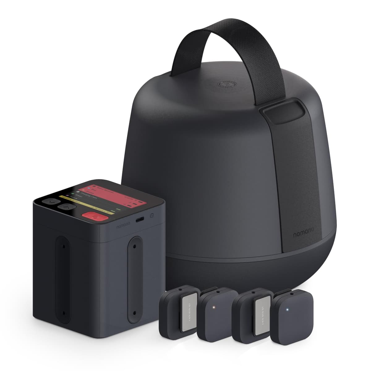 Nomono Sound Capsule Kit portátil de podcast con 4 micrófonos HD y estuche de carga 7090055400132