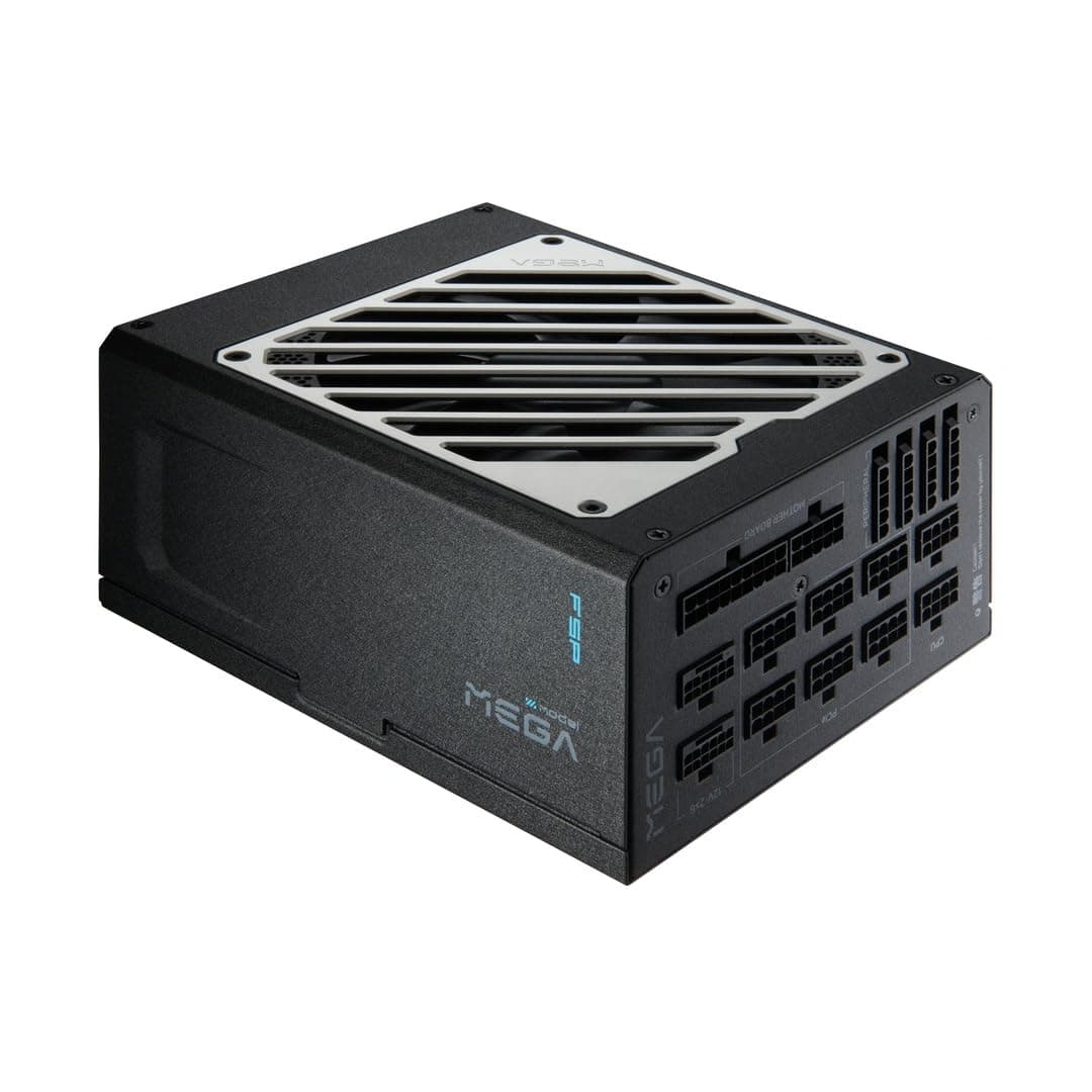 FSP MEGA TI 1650W Fuente de Alimentación, 80 Plus y Cybenetics Titanium, Lambda A++, ATX3.1 y PCIe 5.1 (12V-2x6), Totalmente Modular (MEGA-1650W)