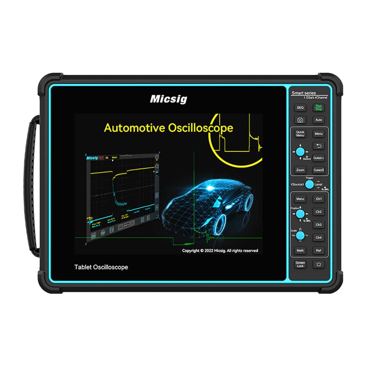 SainSmart Osciloscopio portátil automotriz Micsig SATO1004 4 canales 100MHz 1GSa/s pantalla táctil 8" 101-10-SATO1004A