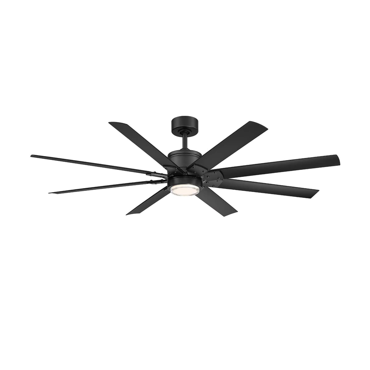 Modern Forms Ventilador Renegade 52in 8 Aspas Matte Black con LED 2700K y Control Remoto FR-W2001-52L-27-MB