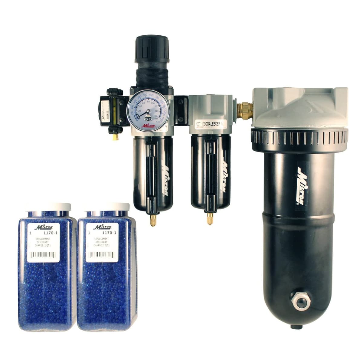 Milton 1072-2 Secador Desecante Jumbo 1/2" NPT con Filtro y Regulador