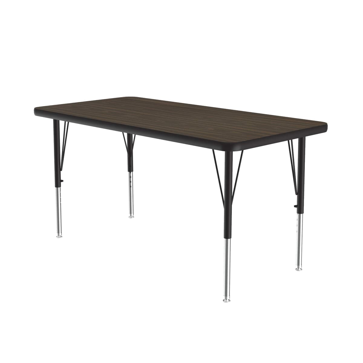 Mesa de actividad Correll 24"x36" ajustable en altura, laminado nogal (A2436-REC-01)