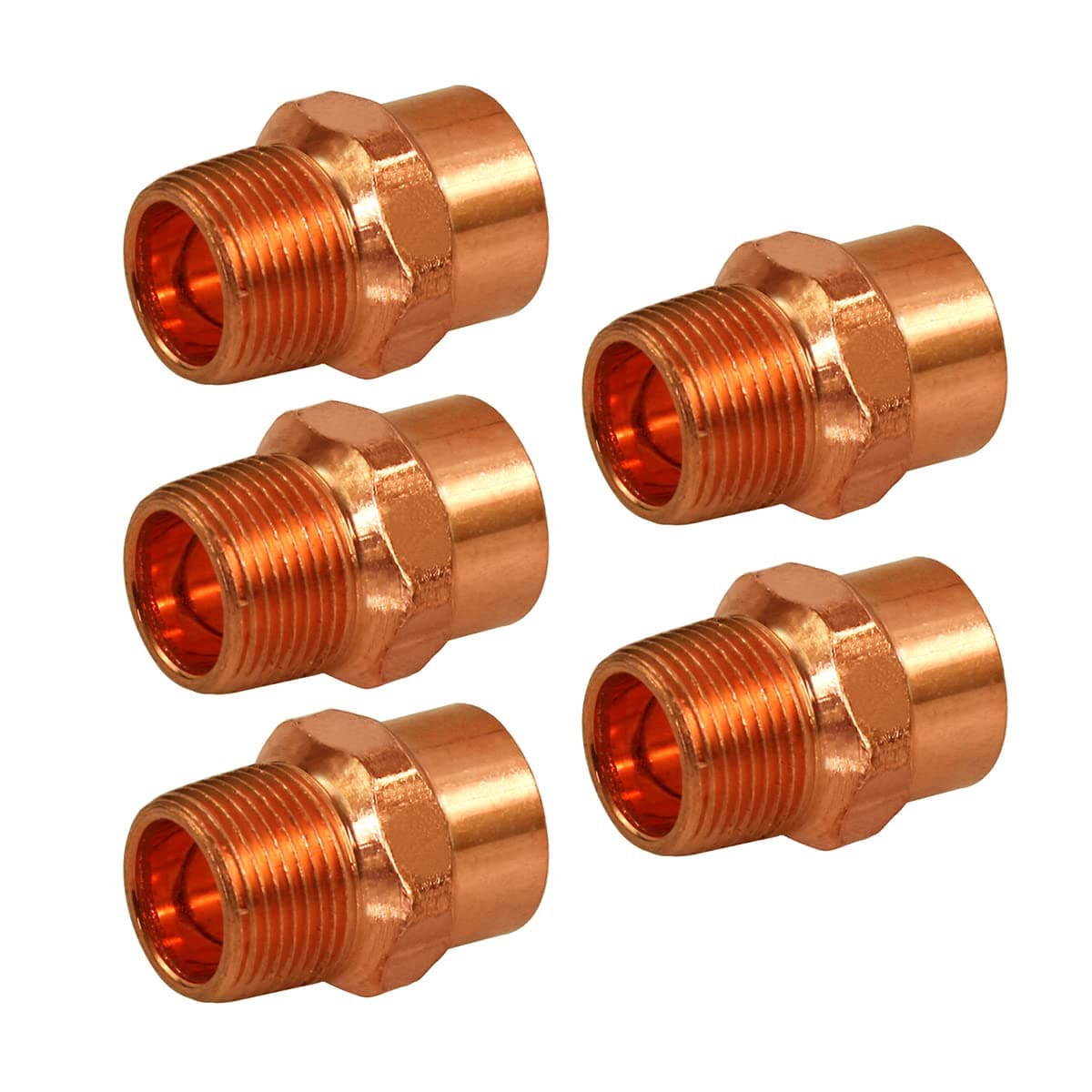 Supply Giant DDNA0400-5 Adaptador macho para conexión por soldadura x MIP, 4, Cobre
