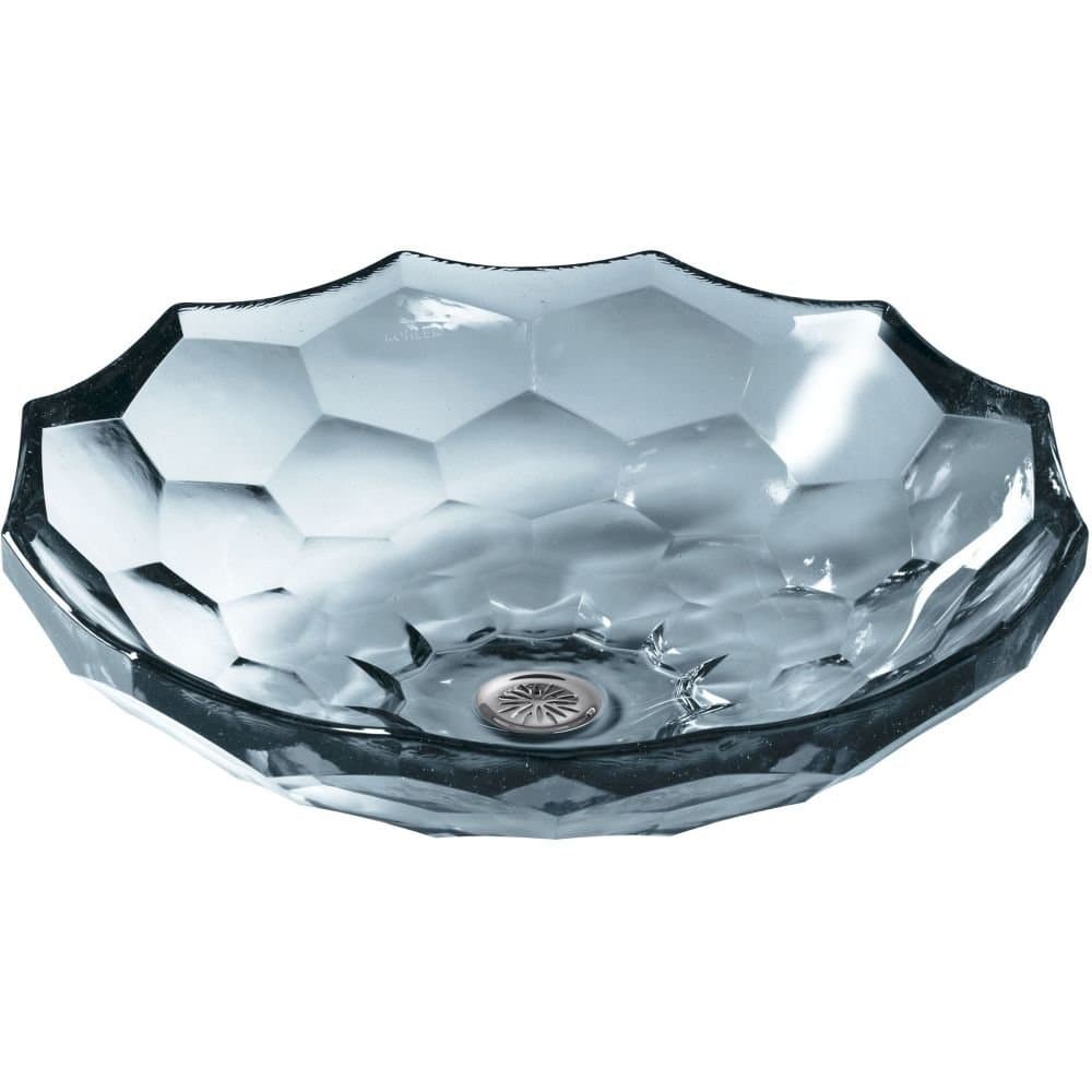 KOHLER Briolette lavabo de vidrio facetado ovalado ARTIST EDITIONS, Translucent Dusk 2373-TG1