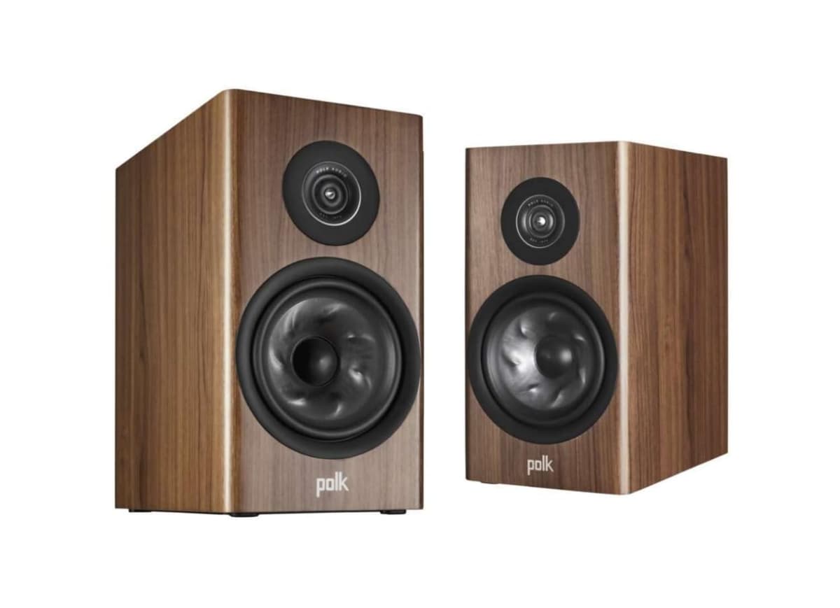 Polk Reserve R200 Bocina bookshelf grande, 1" Pinnacle Ring Tweeter y woofer 6.5", Brown