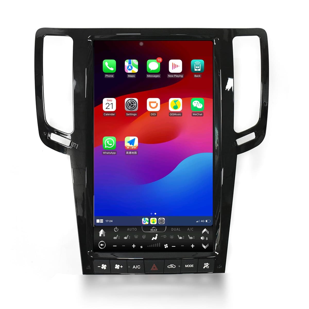 aoonav Radio Android 12 13.6" para Infiniti G25/G35/G37/Q40/Q60 2007-2015 con CarPlay y Android Auto (128GB)