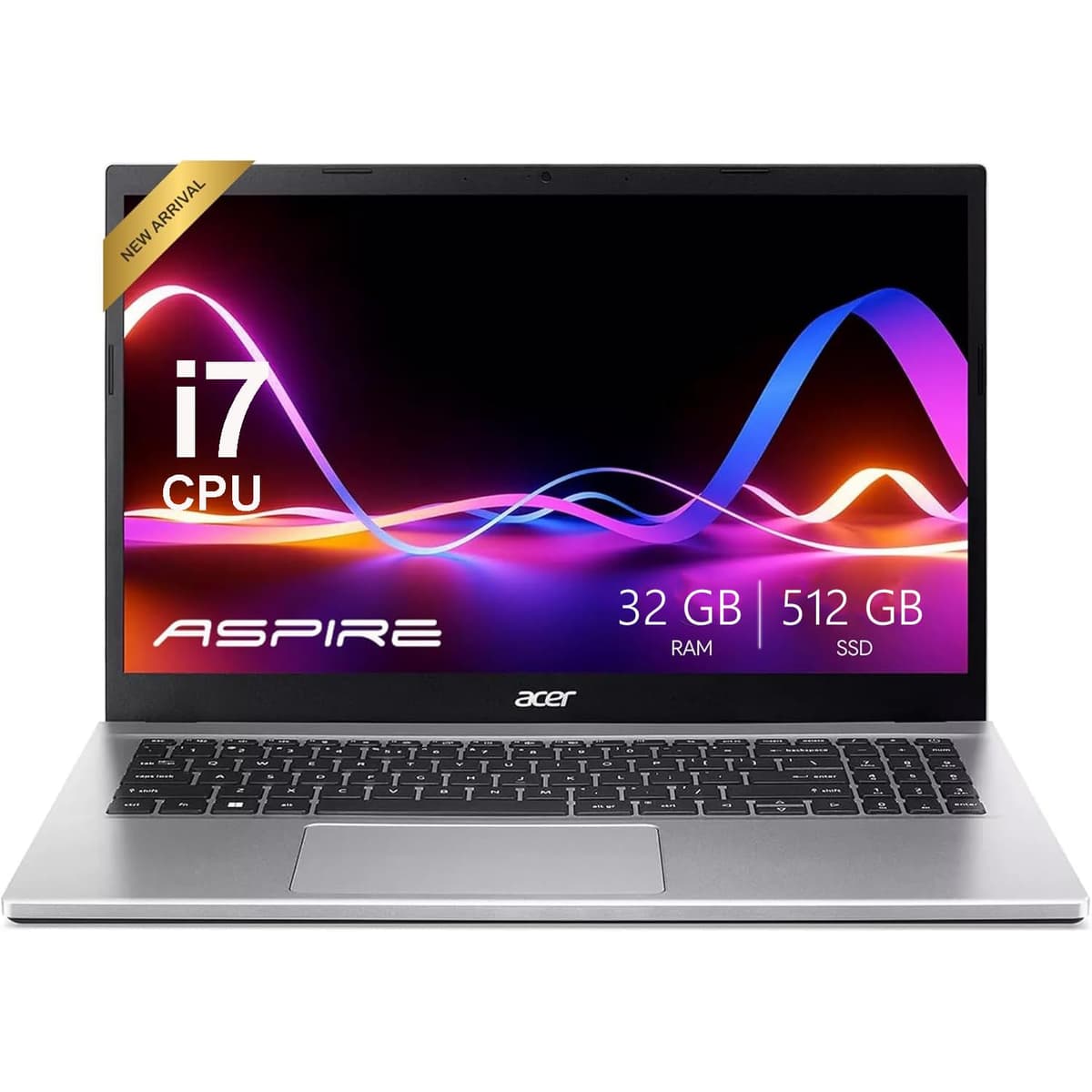 Acer Aspire Premium Laptop con Teclado Retroiluminado | Intel Core i7-1255U hasta 4.7 GHz | 32 GB RAM - 512 GB SSD PCIe | Pantalla FHD de 15.6" | Wi-Fi 6 Avanzado | Gráficos Iris Xe | Webcam | Windows 11 Pro Business Laptop