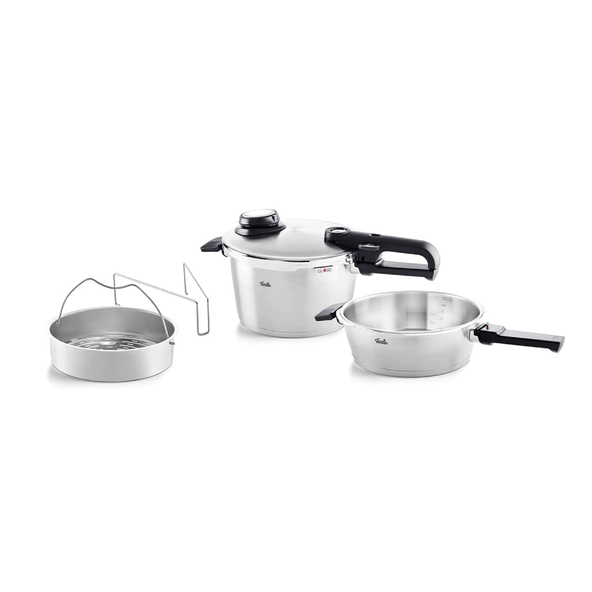 Fissler Vitavit Premium Juego de olla a presión y sartén a presión 2.6 Qt y 4.8 Qt 622-412-11-070/0