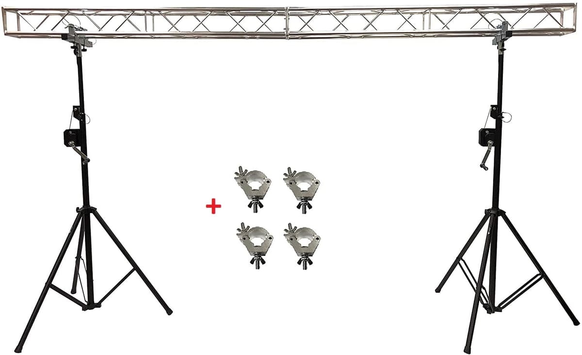 Cedarslink Sistema móvil de truss cuadrado de aluminio 13' con 2 patas elevadoras de 10'