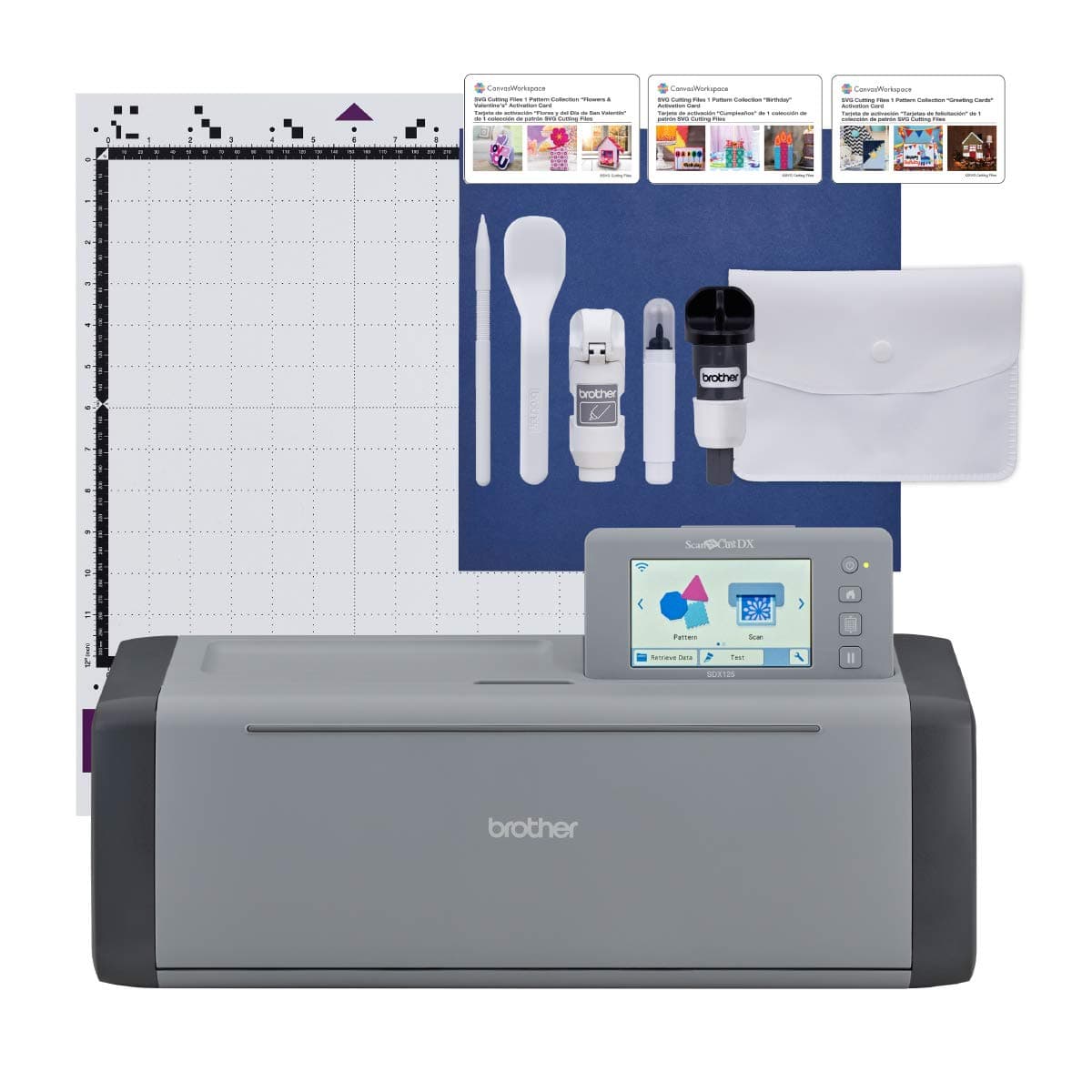 Brother ScanNCut SDX125EGY Máquina de corte electrónica con escáner y pantalla táctil 5", gris