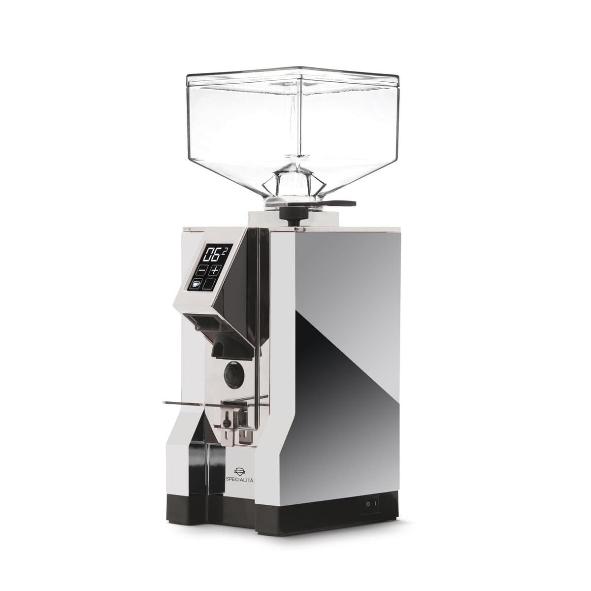 Eureka Mignon Specialita Molinillo de Espresso, carcasa insonorizada, muelas 55mm stepless, pantalla táctil, cromo