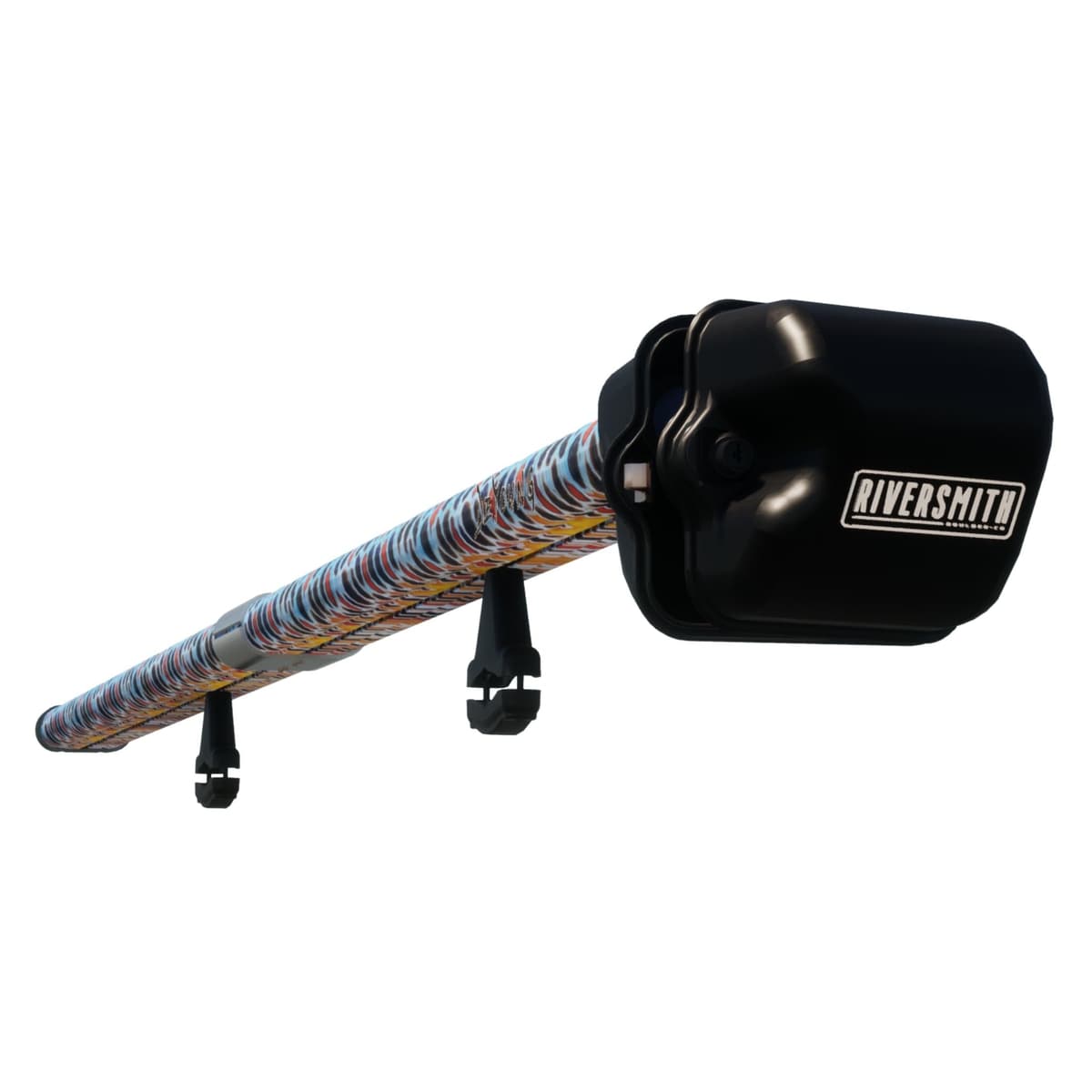 RiverSmith River Quiver 2-Banger Portaequipos de Techo para Cañas de Pesca con Mosca para Auto, Camioneta, SUV - Transportador de 2 Cañas para Cañas de Pesca con Mosca con Caja de Carrete con Cerradura 10ft 4in, Deyoung RQ2B
