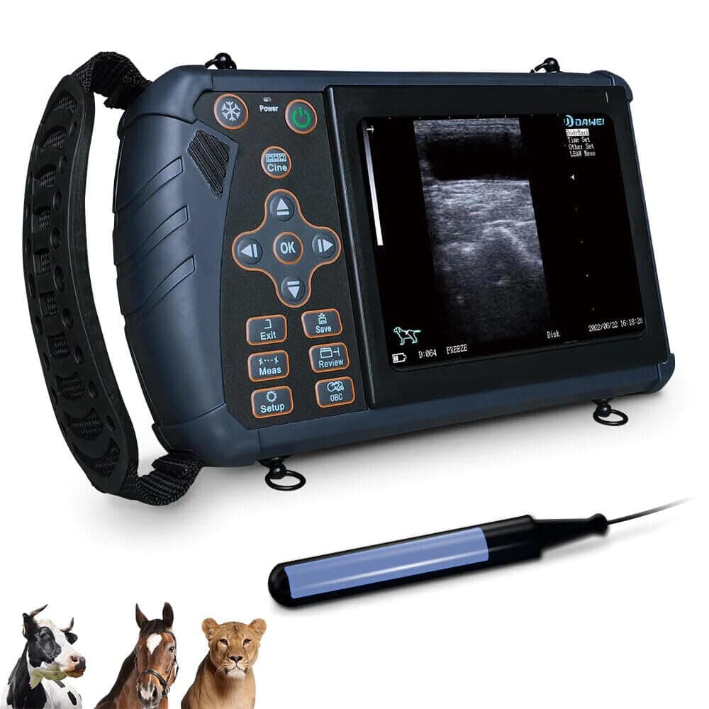 DAWEIanimed Portable Ultrasound Machine Vet - 6.5MHz Rectal Linear Probe para Equinos y Ganado NEWS1RP