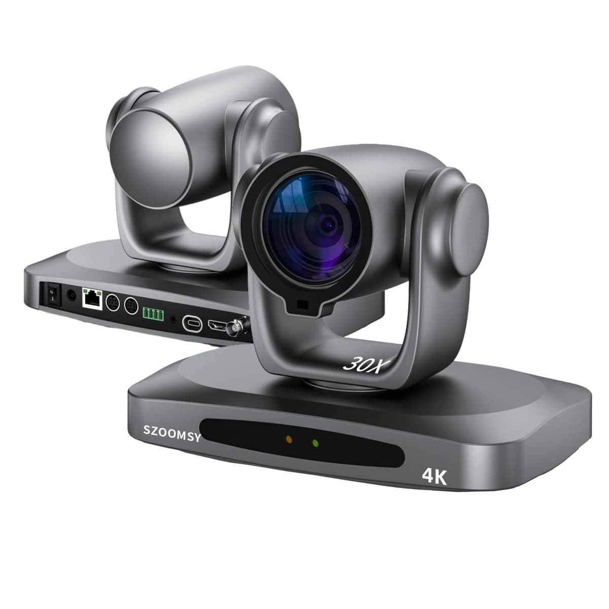SZOOMSY Cámara PTZ 4K Zoom Óptico 30X con Seguimiento Automático AI - Cámara Profesional para Conferencias con HDMI/3G-SDI/USB/POE, Transmisión IP para Iglesias, Educación, YouTube Live, Facebook y Reuniones Remotas sv30
