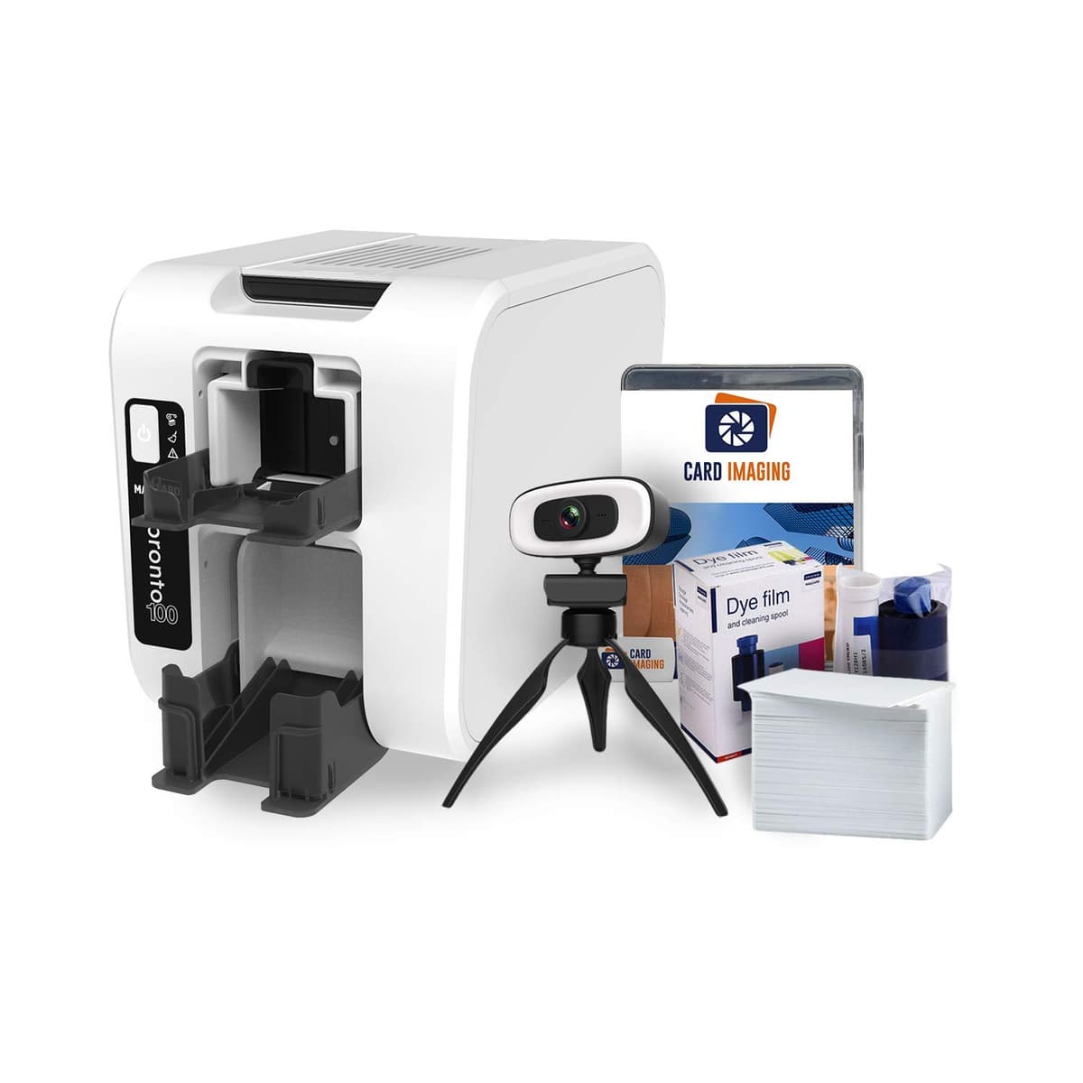Magicard Pronto100 Single Side ID Card Printer & Supplies Package (3100-0001)