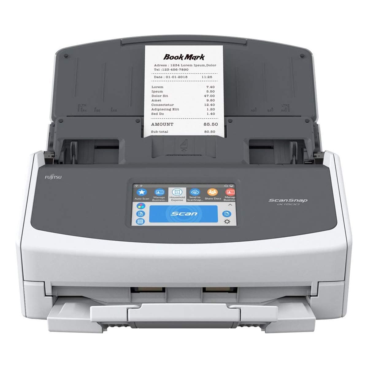 Fujitsu ScanSnap iX1500 Deluxe Escáner dúplex a color con Adobe Acrobat Pro DC y pantalla táctil CG01000-299401