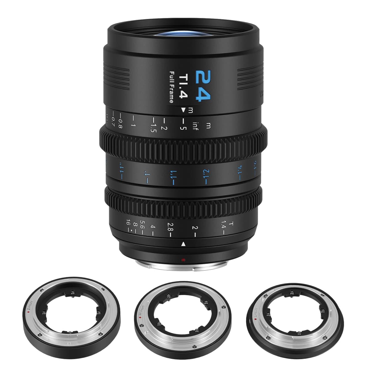 SIRUI VP-1 24mm T1.4 Lente Cine Full Frame con Montura E y Monturas Intercambiables RF/Z/L VP-1-24B-AM