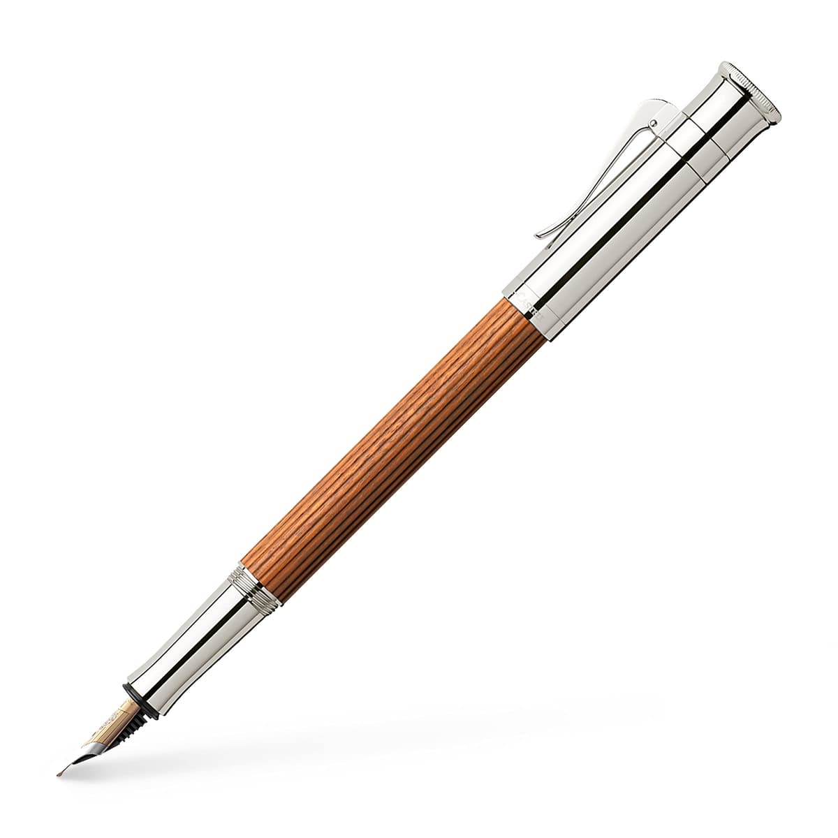 Graf von Faber-Castell Faber Castell 145541 Pluma fuente Classic Collection, punta F, Pernambuco, recubrimiento platino 4005401455417