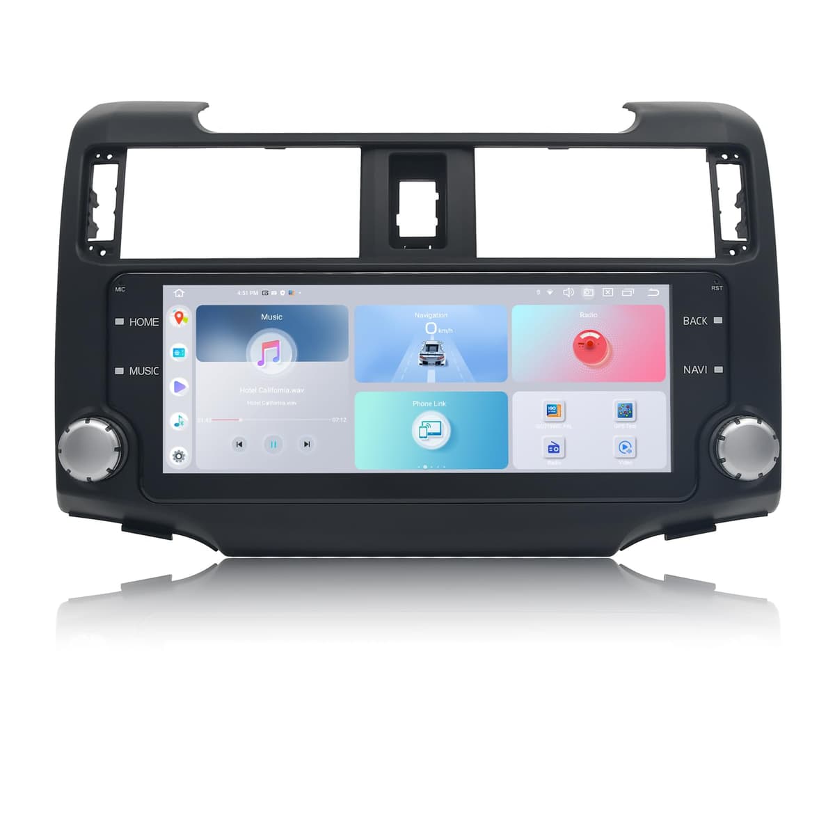 Roadanvi X12 Unidad Principal 10.25" para Toyota 4Runner 2010-2023 CarPlay Inalámbrico Android Auto 4G LTE Radio 2K 1920×720 Pantalla QLED Táctil Estéreo Android 12 GPS Navegación