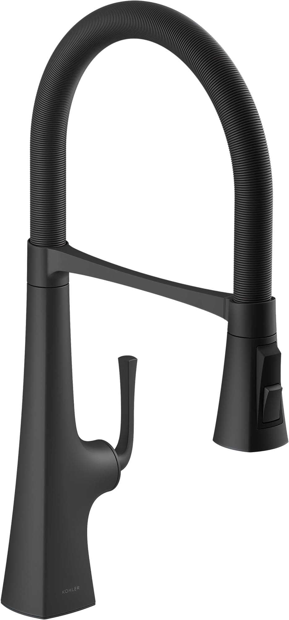 Kohler 22061-BL Grifo de cocina Graze 3 funciones, negro mate