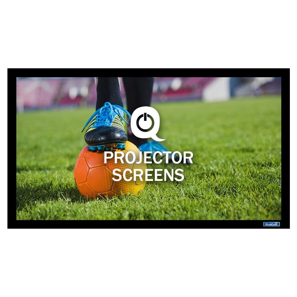 QualGear Pantalla fija para proyector 100" 16:9 4K HD Ganancia 1.0 Acústica Blanca (QG-PS-FF6-169-100-A)