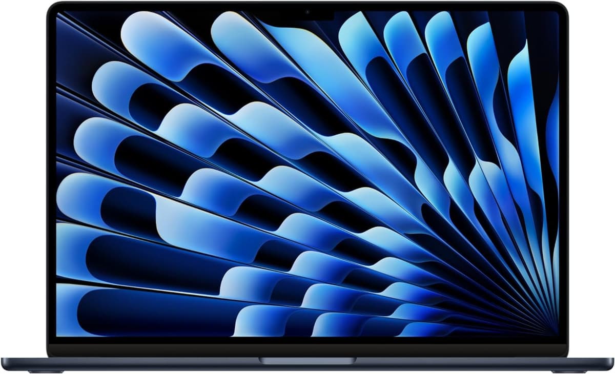 Apple MacBook Air 2023 con chip Apple M2 con CPU de 8 núcleos/GPU de 10 núcleos (15 pulgadas, 16 GB de RAM, 256 GB SSD) (teclado QWERTY en inglés) Midnight (Reacondicionado) MQKX3LL/A
