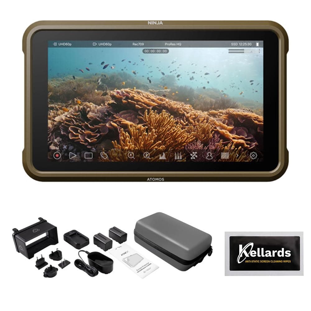 Atomos Ninja Monitor/Grabador 5.2" 4K HDMI con Kit de accesorios y toallitas ATOMNJ004-k1
