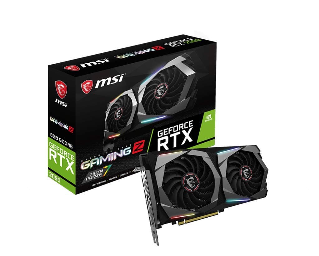 msi GeForce RTX 2060 Gaming 6GB GDDR6 192-bit HDMI/DP Ray Tracing Arquitectura Turing VR Ready Tarjeta Gráfica (RTX 2060 Gaming Z 6G)