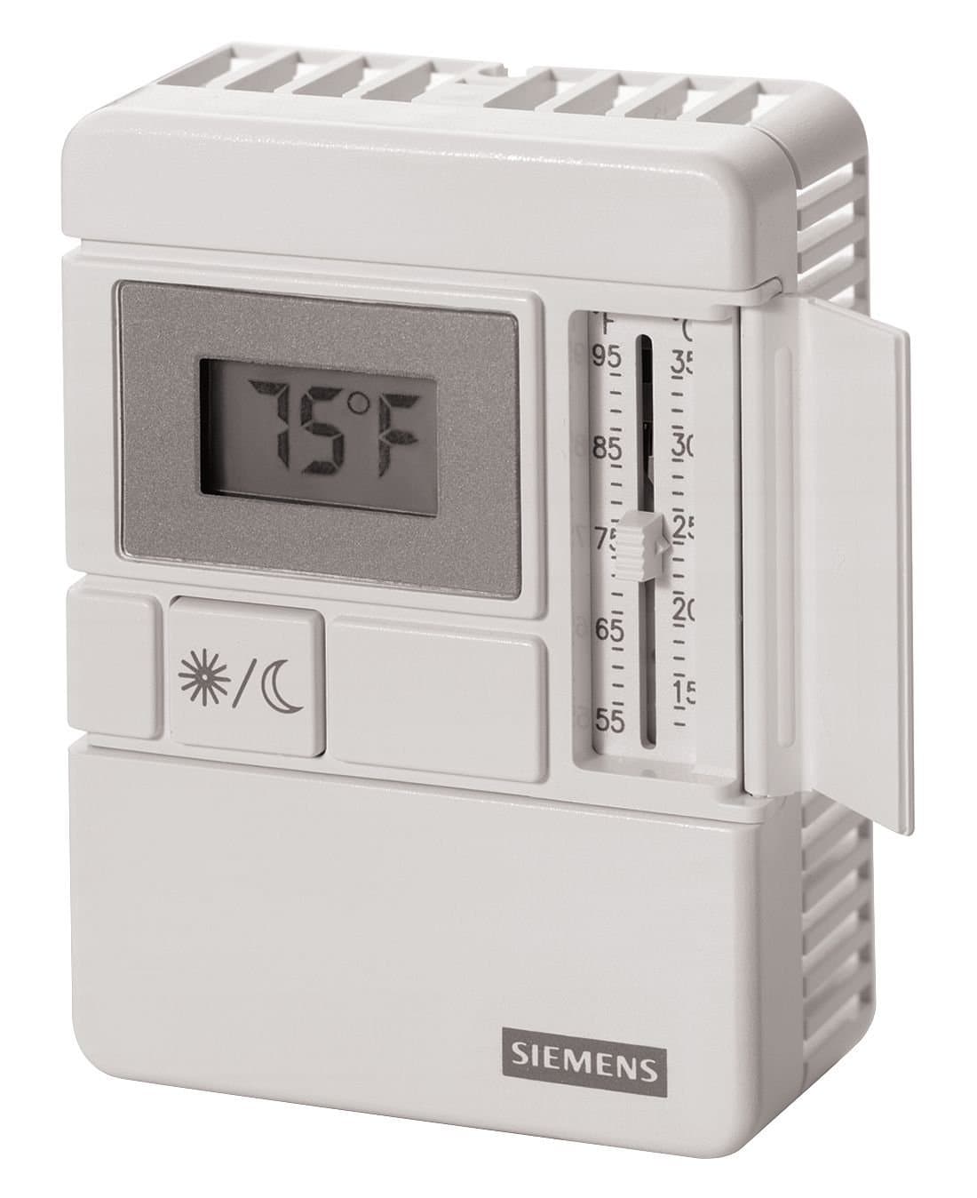 Siemens 540-680FB Sensor de ambiente con setpoint en Fahrenheit, blanco