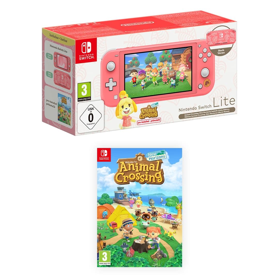 NINTENDO Switch Lite Animal Crossing: New Horizons Isabelle Edición Aloha Consola de Juego Portátil 14 cm (5.5") 32 GB 32712